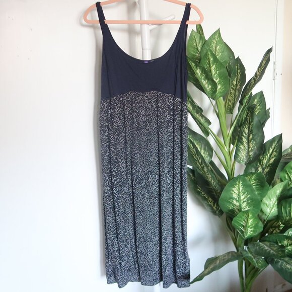 Seraphine Maternity Nursing Dress Womens Navy & White Polka Dot Sleeveless 4 - Picture 1 of 5